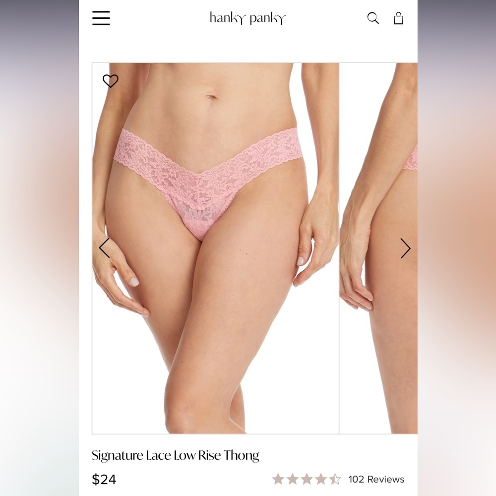 NWT 5 Pack Hanky Panky Signature Lace Low Rise Thong Panties Gift Set OSFM 018 - Picture 3 of 6